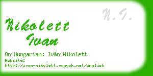 nikolett ivan business card